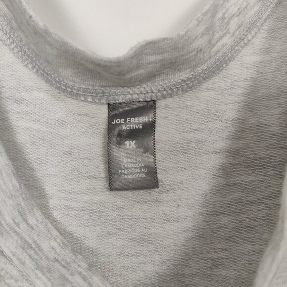 Joe Fresh Active Women's Athletic Jumpsuit in Silver Gray Size 1X Dropped Crotch - Picture 2 of 15